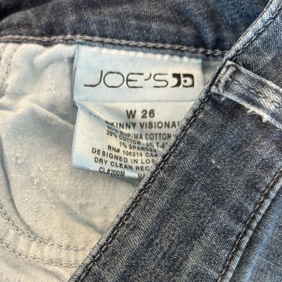 Joe’s Skinny Visionaire Cotton Blend Blue Jeans Size 26W - Picture 11 of 11